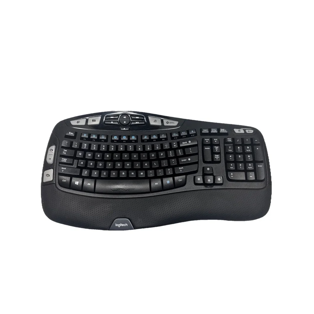 Logitech K350 Wave Ergonomic Wireless Keyboard / No Dongle